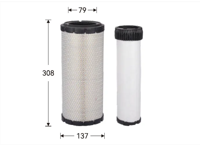 GA3118 Air filter Top / inner diameter (mm) 79, Height (mm) 308, Outer diameter (mm) 137