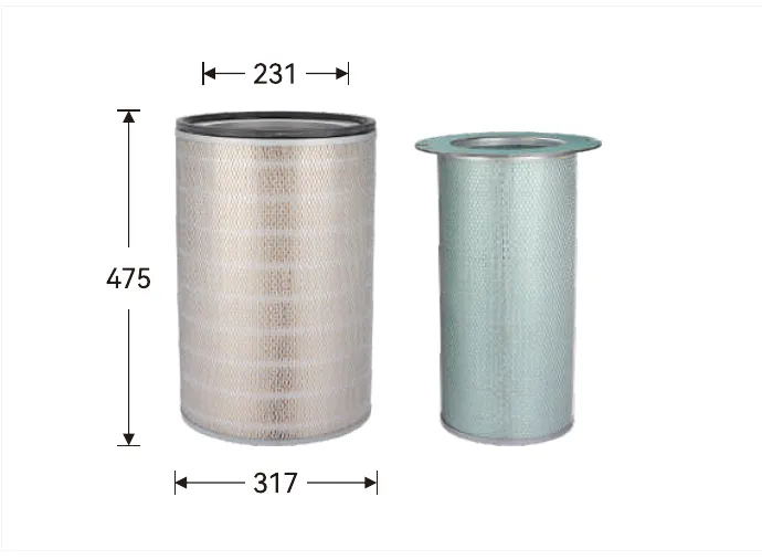 GA5216 Air filter Top / inner diameter (mm) 231, Height (mm) 475, Outer diameter (mm) 317