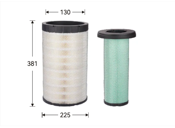 GA6531 Air filter Top / inner diameter (mm) 130, Height (mm) 381, Outer diameter (mm) 225