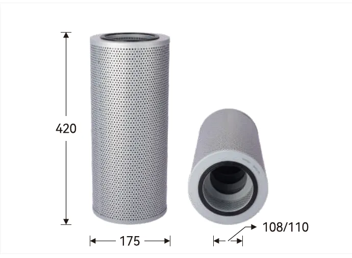 GH0175 Filtro hidráulico Altura (mm) 420, Diâmetro externo (mm) 175