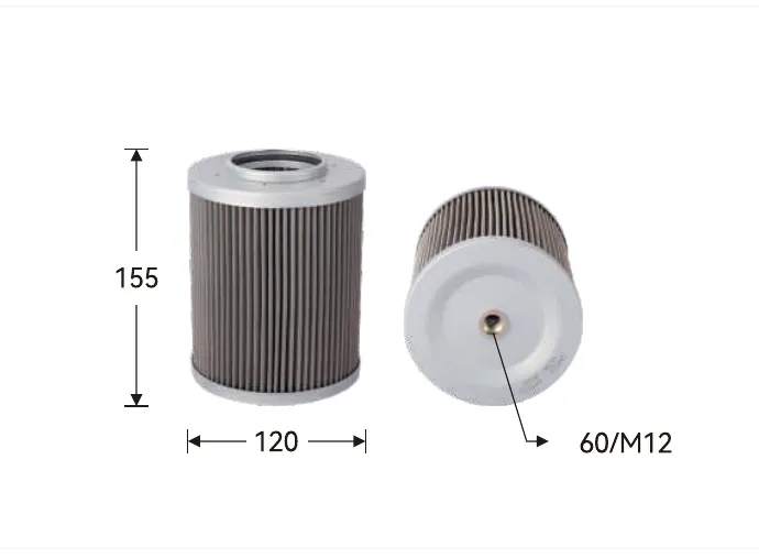 GH107D Filtro hidráulico Altura (mm) 155