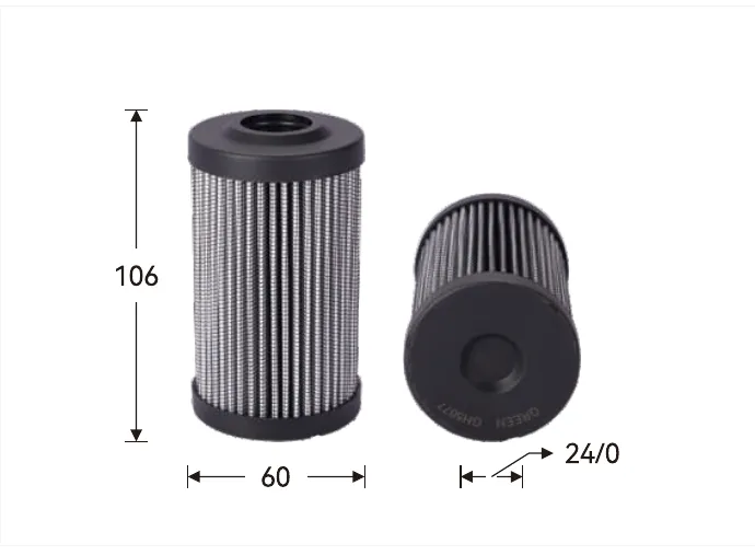 GH5077 Filtro hidráulico Altura (mm) 106, Diâmetro externo (mm) 60