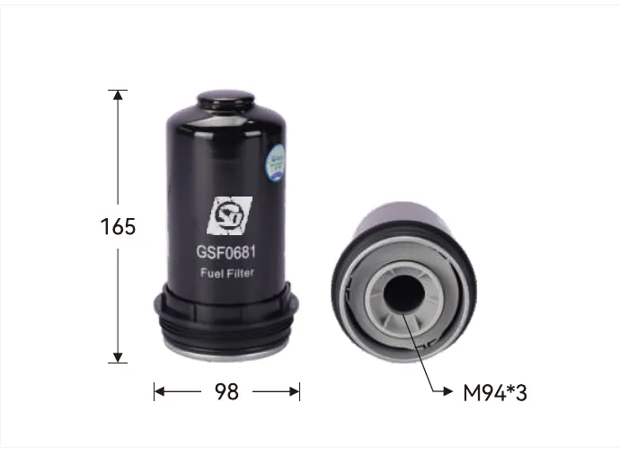 GSF0681 Fuel filter Height (mm) 165, Outer diameter (mm) 98