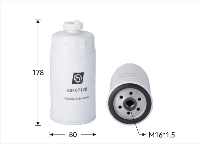 GSF0712 Filtro de combustible Altura (mm) 178, Diámetro exterior (mm) 80