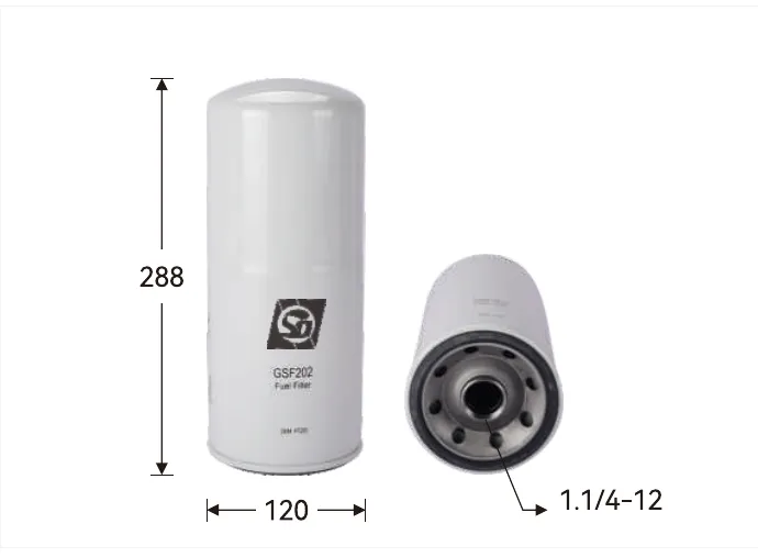 GSF202 Fuel filter Height (mm) 288, Outer diameter (mm) 120, Thread 1.1/4-12