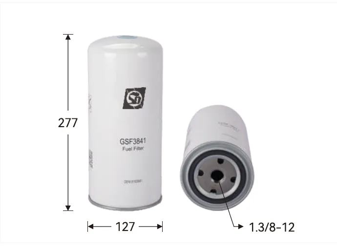 GSF3841 Fuel filter Height (mm) 277, Outer diameter (mm) 127, Thread 1.3/8-12