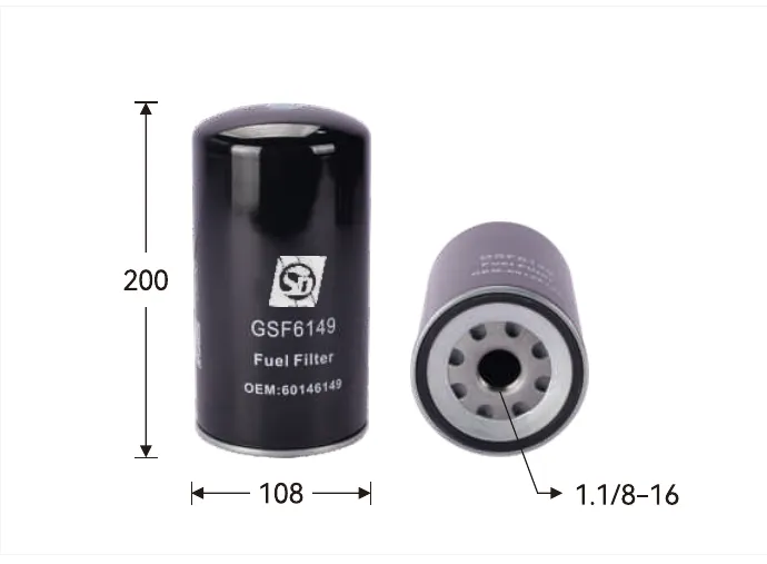 GSF6149 Fuel filter Height (mm) 200, Outer diameter (mm) 08, Thread 1.1/8-16