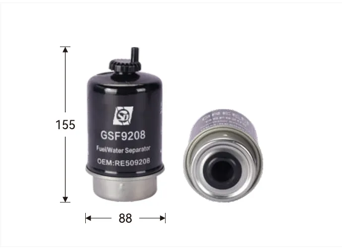 GSF9208 Filtro de combustible Altura (mm) 155, Diámetro exterior (mm) 88