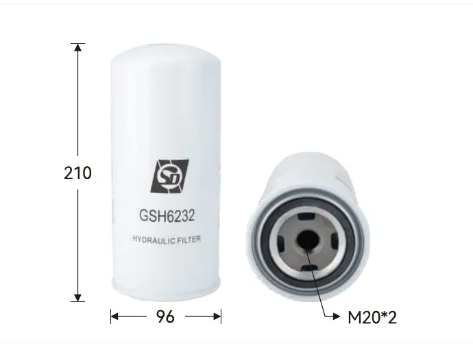 GSH6232 Filtro hidráulico Altura (mm) 210, Diámetro exterior (mm) 96