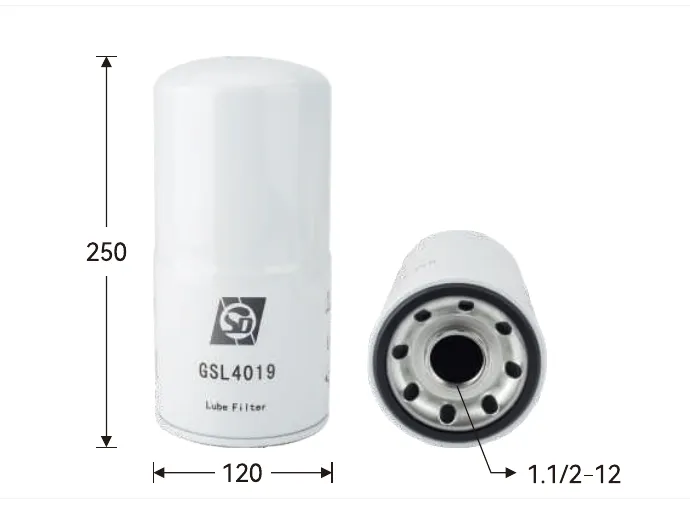 GSL4019 Oil filter Height (mm) 250, Outer diameter (mm) 120, Thread 1.1/2-12