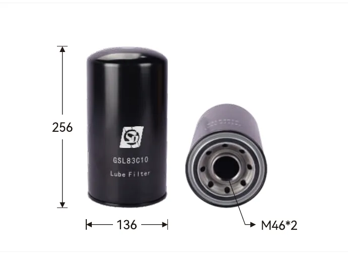 GSL83C10 Filtro de aceite Altura (mm) 256, Diámetro exterior (mm) 136